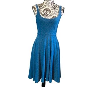 Hutch Anthropologie Blue Pleated A-Line Mini Sundress Sz-XS
